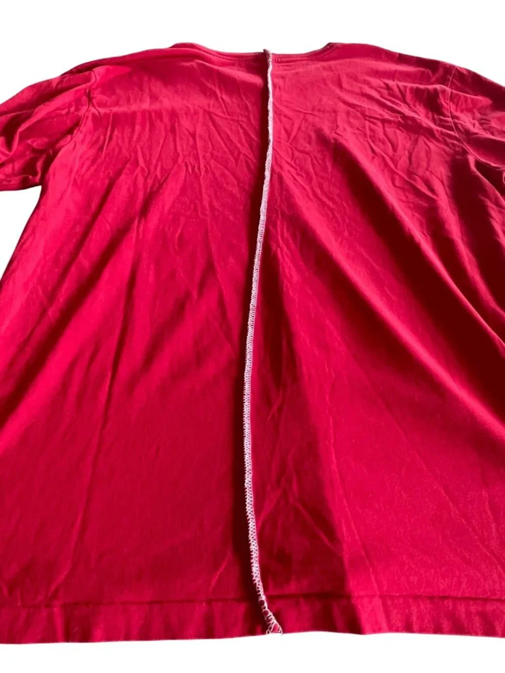 Rare Polo Ralph Lauren Red T-Shirt With Double-Sided Stitching Embroidered